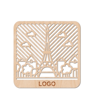 padėkliukas su įmonės logotipu