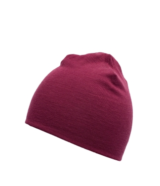 moteriška kepurė merino vilna bordo spalvos devold