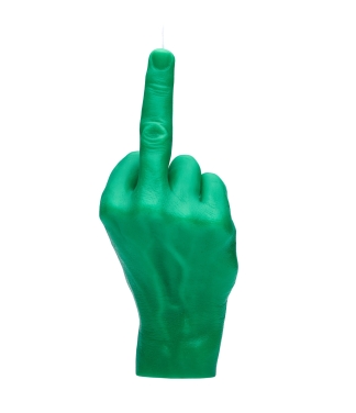 Rankų darbo žvakė F*ck You Green
