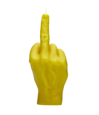 Rankų darbo žvakė F*ck You Yellow