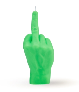 Rankų darbo žvakė F*ck You Neon Green