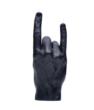 Rankų darbo žvakė You Rock Black
