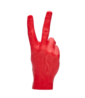 Rankų darbo žvakė Peace Red