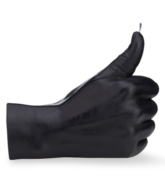 Rankų darbo žvakė Thumbs Up Black