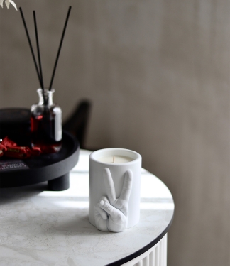 Kvepianti sojų vaško žvakė CandleHand Jar Peace