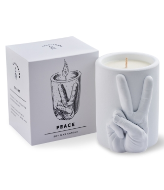 Kvepianti sojų vaško žvakė CandleHand Jar Peace
