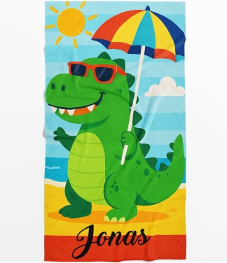 vaikiškas rankšluostis dinozauras vardinis