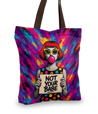 pirkinių krepšys pop art stilius spalvotas