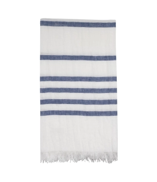 Lininis pledas Island blue stripes
