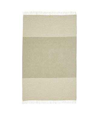 Žalias vilnonis pledas su dryžiais Scandimama Light green 871