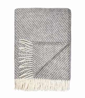Norvegiškos vilnos pledas su kutais Scandimama Nordic Grey 0169‎ 