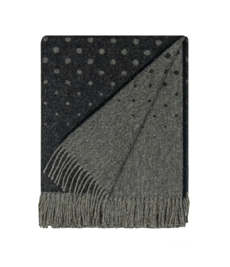 Šiltas ir švelnus alpakos vilnos pledas Alpaca Grey Black 1210