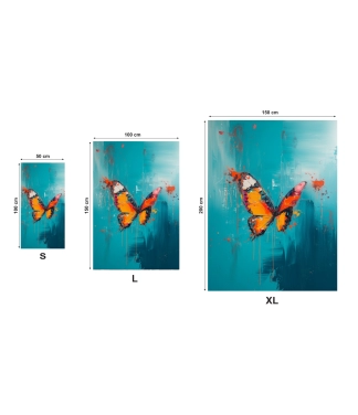 paplūdimio rankšluostis trys dydžiai drugelis