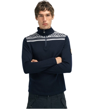 mėlynas vilnonis megztinis vyrams