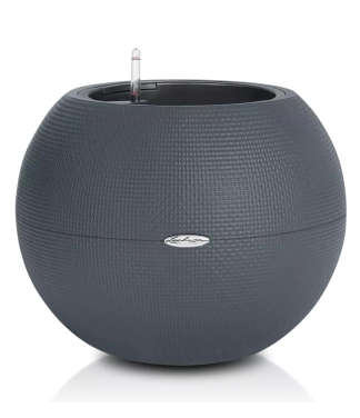 pilkas apvalus lechuza vazonas puro