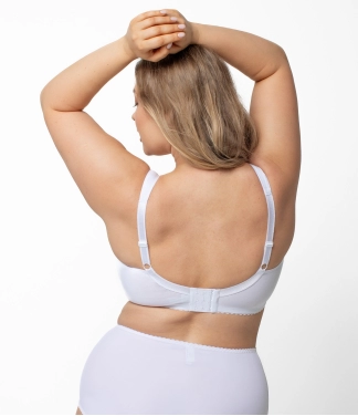 liemenėlė didesnei krūtinei balta