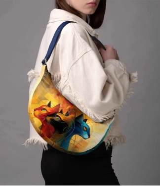 rankinė su katinais