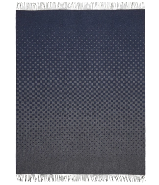 Stilingas alpakos vilnos pledas namams ir kelionėms Alpaca Dark navy 1205