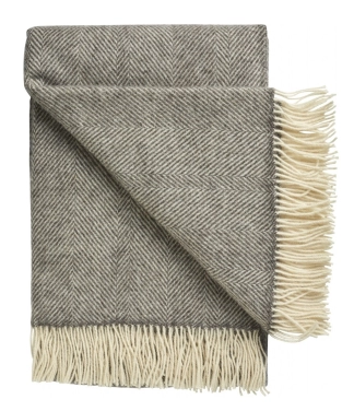 Vilnonis pledas rudas eglutės raštu