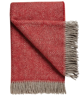 Skandinaviško dizaino vilnonis pledas Scandimama Granite Red 0177