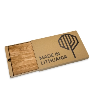 pjaustymo lentele graviruota ir dovanų dėžutė