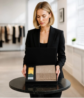 dovanos moterims vilnonis salikas ir zvake