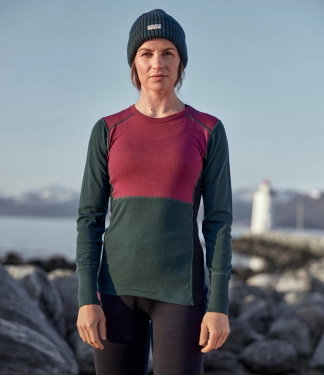 Marškinėliai ilgomis rankovėmis moterims merino vilna Devold