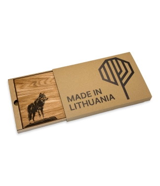 Pjaustymo lentelė ąžuolinė Vilkas su dovanų dėžute