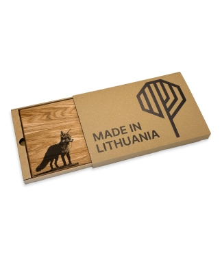 Pjaustymo lentelė ąžuolinė Lapėir dovanų dėžutė