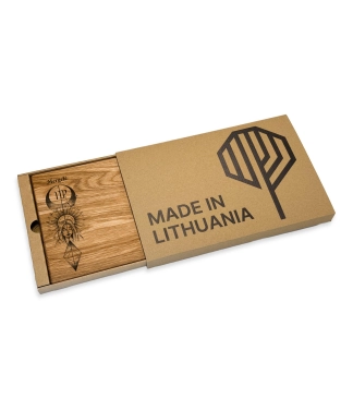 Praktiška dovana medinė pjaustymo lentelė ir dovanų dėžutė