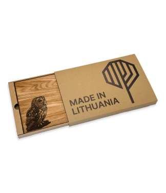 Dovanų idėjos pjaustymo lentelė Pelėda