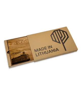 Medinė pjaustymo lentelė Jurmala ir dovanų dėžutė