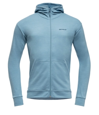Merino vilnos džemperis vyrams su kapišonu Devold Everyday Skyblue