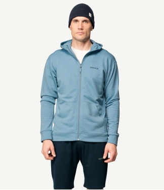 Merino vilnos džemperis vyrams su kapišonu Devold Everyday Skyblue