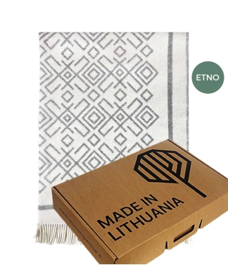 Vilnonis etno raštų pledas Aukštaičiai