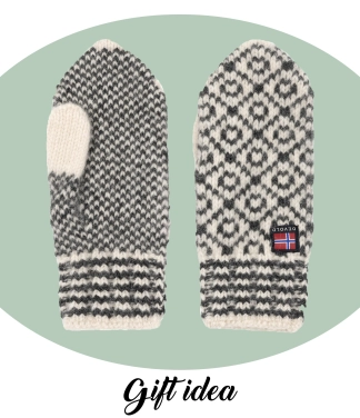 Raštuotos vilnonės pirštinės Devold Svalbard