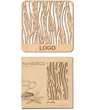 Stalo padėkliukai H10 su logo ir ekologiška dėžutė