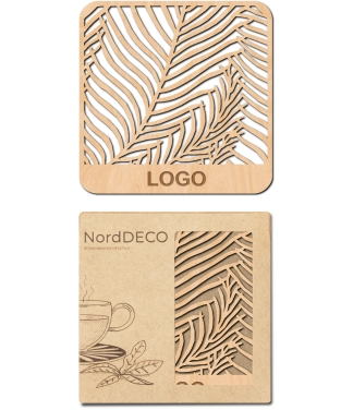 Stilingi padėkliukai su logo ir kartoninė dėžutė
