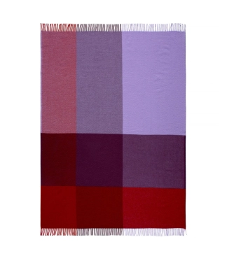 Prabangus merino vilnos pledas Scandimama Purple Berries 5315