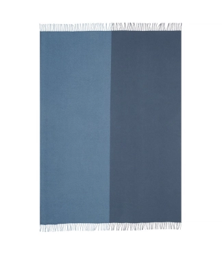 Mėlynos spalvos tonų merino vilnos pledas Scandimama Ocean Ink 2205