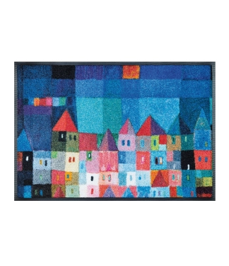 Durų kilimėlis su spavotais namais Colourful Houses