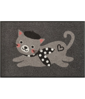 Pilkas durų kilimėlis Madame Minou