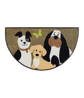 Durų kilimėlis su šuniukais Round Dog Trio 