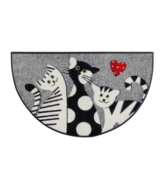 Durų kilimėlis su kačiukais Cat Trio Round 