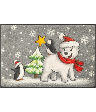 Kalėdinis durų kilimėlis namams Polar Friends