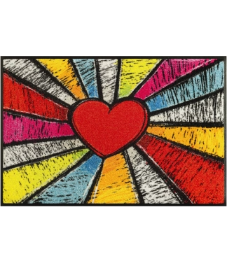 Durų kilimėlis su širdute Pop Art Heart