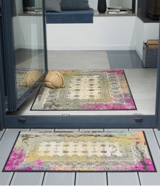 Rausvas durų kilimėlis Taza Pink