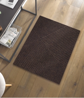 Plaunamas durų kilimėlis Stripes Dark Brown