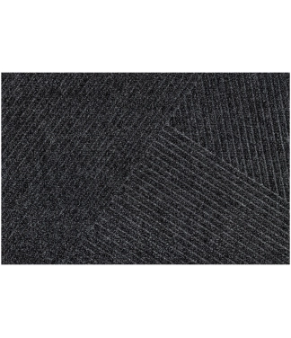 Tamsiai pilkas durų kilimėlis Stripes Dark Grey