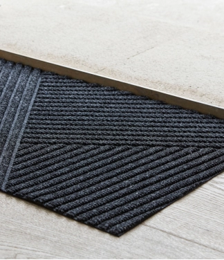 Plaunamas durų kilimėlis Stripes Dark Grey